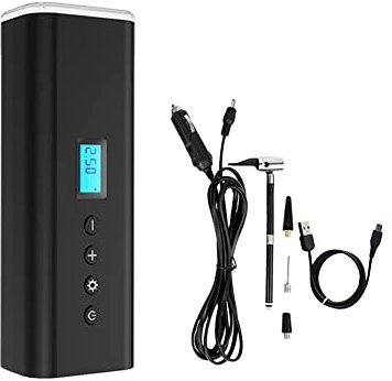Baceyong däckuppblåsningssats, batteridriven bärbar luftkompressor mini elektrisk luftkompressor med stort 8000mAH batteri för bildäck