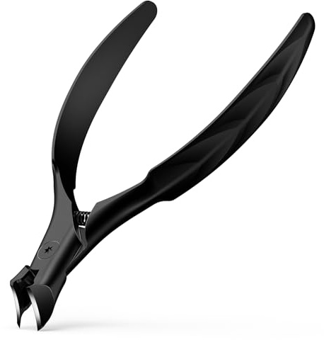 FERYES Podiatrist Toenail Clippers for Thick & Ingrown Nails - Professional Sharp Curved Blade & All Stainless Steel Non-Slip Handle, Heavy-Duty Nail Clippers for Men, Women, Seniors - Ideal Gift