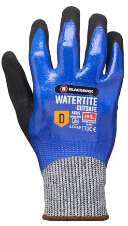 Blackrock Cutsafe Waterproof Cut Resistant Work Gloves | Anti-Cut 5/7 Safety Gloves, Steel Fibre, Whittling, for Men and Women, Handling Protection - Size 8/Medium