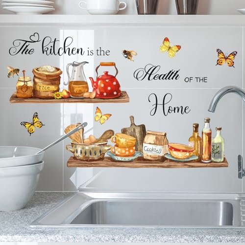 Adesivo da Parete per Cucina Adesivi Murali Cucina - Decorazioni Cucina Perfette, Adesivi Cucina Decorativi, Scritte Adesive per Pareti di Qualità, Adesivi per Cucina Unici