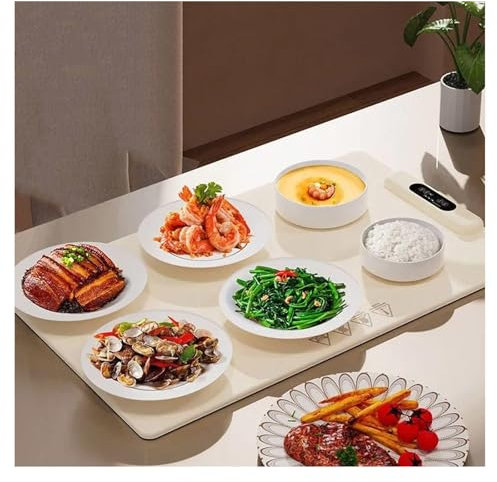 Hazomeu Bandeja De Calentamiento De Silicona con 3 Modos Y Calentamiento Rápido Bandeja Calentador De Comida Silicona Portátil Plegable Bandeja Calienta Platos