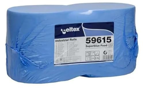 ROTOLONE DI CARTA BLU FOOD 3 VELI 500 STRAPPI CELTEX 59615 - CONFEZIONE 2 ROTOLONI