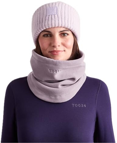 TOG24 Hurton Unisex Microfleece Snow Tube Neck Snood Super-Soft Scooped Hem Toggle Adjusters For Cinched Fit