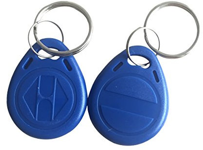 YARONGTECH rfid beschreibbares 125khz blau rot gelb wiederbeschreibbare Schlüsselanhänger blanko Tag Chip t5577 Hotel Token 10 Stück