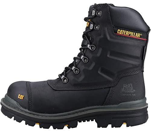 Caterpillar - Premier 8 WR TX CT S3 HRO SRC, Zapatos de Seguridad Hombre, Negro (Mens Black Mens Black), 43 EU