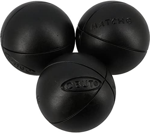 Obut - Match Plus 76mm strie2 - Boules de pétanque - Noir - Taille 710g