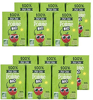 Lot 2x Pur jus de pomme BIO - 200ml x 6 briquettes
