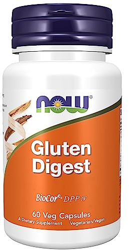 Now Foods, Gluten Digest (Enzyme de Gluten), 60 Capsules végétaliennes, Sans Soja, Sans Gluten, Sans OGM, Végétarien