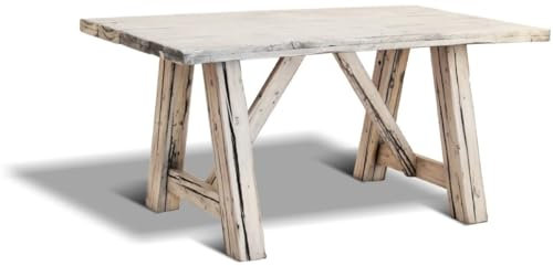 Casa Padrino Landhausstil Esstisch Antik Weiß - Verschiedene Größen - Rustikaler Massivholz Küchentisch - Rustikale Massivholz Esszimmer Möbel - Landhausstil Esszimmer Möbel, Tisch Grösse:180 x 100 cm
