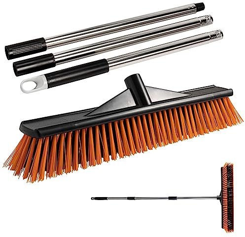 Eastuy Brosse à récurer Les sols | Autolaveuse Portable pour Le récurage des sols,Brosse de Nettoyage de réutilisable, Brosse de Gommage pour entrepôts, balcons et terrasses