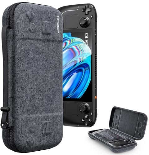 JSAUX Ultra Schlank Tragetasche Kompatibel mit Steam Deck & Steam Deck OLED, Steam Deck Tasche Hartschalentragetasche, Tragbare Reisetasche Kompatibel mit Steam Deck - BG0112