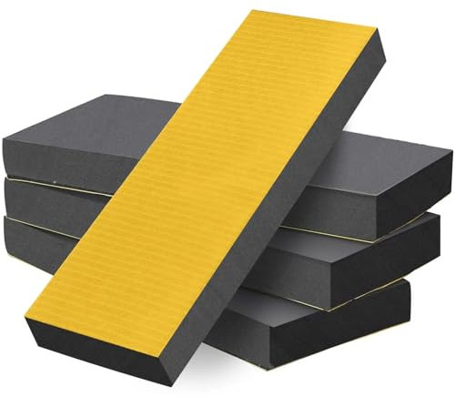 PUWOWYE Protector Pared Garaje Autoadhesivos, 4 Piezas Protector Columna Garaje 30 x 10 x 3cm, para Columnas, Puertas de Coche y Parachoques, Protección contra Impactos, Negro