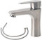 Minnhua Mitigeur Lavabo en Acier Inoxydable 304, Robinet Salle Bain avec Tuyau, Robinet Lavabo avec Accessoires de Montage, eau Chaude et Froide Lave Main (Couleur Brossée)