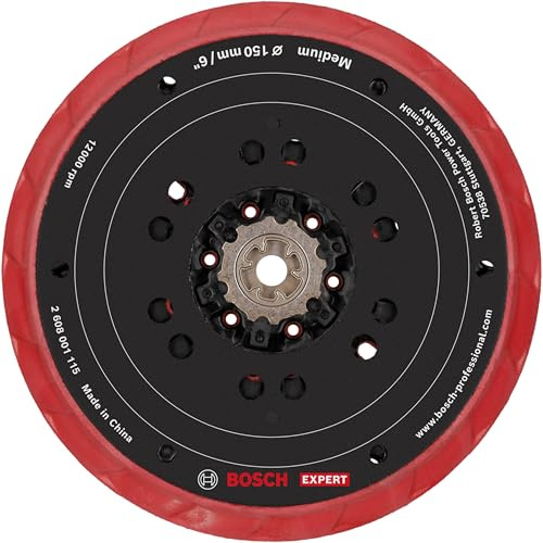 Bosch 1x EXPERT Multihole Schleifteller, 150 mm, weich (Ø 150 mm, mittel, Professional Zubehör Exzenterschleifer)