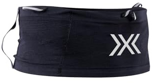 Cintura da corsa ad alte prestazioni X-BIONIC con doppia tasca per l'idratazione, capiente e sicura, leggera e confortevole per una maggiore efficienza nella corsa - Nero/Bianco, L