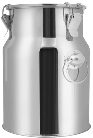 Bidon Alimentaire 5l-88l INOX,Pot À Lait INOX avec Couvercle Wine Pail Bucket Tote Jug Oil Barrel Tank for Home & Farm Liquid Container,Nofaucet-7L