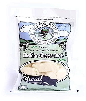 ELLSWORTH Cheese Curd Cheddar, Plain, 5 Ounce (Pack of 12)