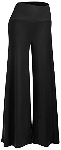 Arolina Palazzo Pants for Women Black Wide Leg Flowy Pants Casual Comfy High Waist Summer Pants