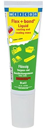 WEICON Flex+bond® Líquido, color: blanco, 85ml, MS-Polímero de 1 componente, compuesto de relleno y recubrimiento