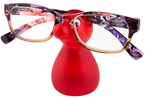 NEW SNOOZLE GLASSES STAND HOLDER SEAT FOR YOUR SPECS GIFT STOCKING FILLER BOXED (RED)