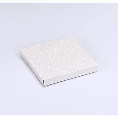 scotton spa 50 PZ Pelle Bianco 8x8x1 cm Fondo Fondino per scatole in PVC Bomboniera