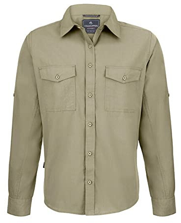 Craghoppers Expert Kiwi Long-Sleeved Shirt Pebble M