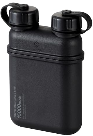 ELECOM NESTOUT Portable Charger, 15000mAh Outdoor Battery Power Bank, 32W USB-C Fast Charging PD, Waterproof IP67, Durable Shockproof, Battery Pack for Smartphone Tablet Hiking Travel Camping - Black