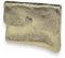 Portemonnaie Damen klein Leder mit Münzfach und Knopf Mini Geldbörse Brieftsche Geldbeutel Echtleder (Metallic-Gold)