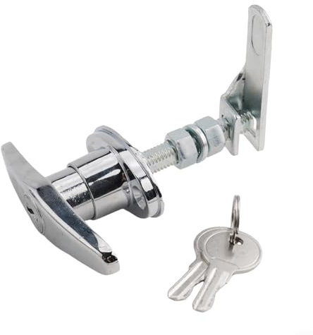 Feegow Zinc Alloy T Handle Lock Kit with Keys, T Handle Lock Kit for Truck and Garage Door,Secure for Truck Cap Attachment, Easy Installation