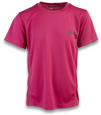 ANDE Bobbio barn T-shirt – andningsbar t-shirt för utomhusbruk, Fuchsia, 4 år