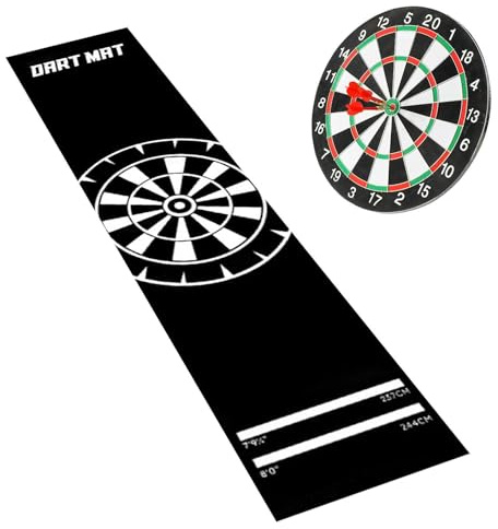 Tapis De Fléchettes | Protection de Sol Portable avec Ligne de Lancer | Tapis de Lancer Fléchettes | pour Les Niveaux, Salle Jeux, Club Sportif, Bureau, Salle Pause, sous-Sol