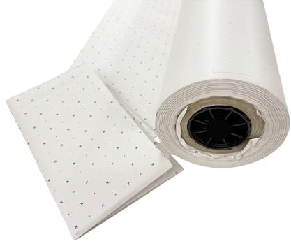 Pattern Paper with Dot and Cross Grid for Dressmaking and Pattern Cutting, White, 36 Inch Wide (5 Metres - 500cm x 91cm)