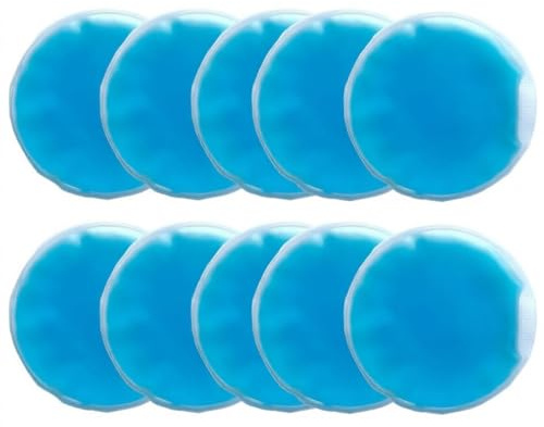 10 cuscinetti refrigeranti, piccoli, rotondi, in gel, per occhi e denti di saggezza, per alleviare il dolore al viso, compresse refrigeranti, piccole e riutilizzabili