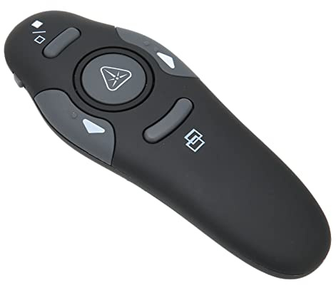 Pssopp Presentation Clicker Remote, 2,4 GHz Trådlös Presentatör med USB-mottagare, 10 M Skjutkontroll, Svart Skärmknapp, Ergonomiskt Grepp för Möten Klassrumsföreläsningar