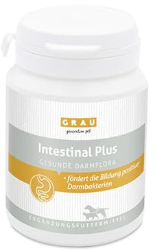 GRAU - das Original - Intestinal Plus Tabletten, für den Wiederaufbau der Darmflora, mit wichtigen Probiotikas und Darmbakterien, 1er Pack (1 x 60 Stück), Ergänzungsfuttermittel für Hunde & Katzen