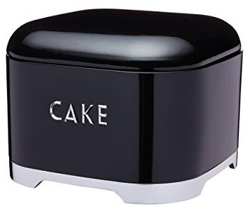 KitchenCraft Lovello Cake Storage Tin, 26 x 2 cm (1 x 8) - Midnight Black