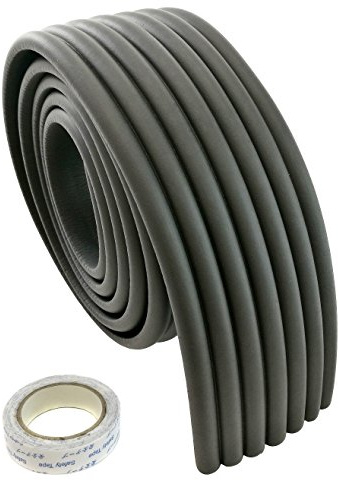 HIMRY Universale Protezioni Antispigolo, 200cm x 80mm x 8mm Multiuso Schiuma, Striscia Protettiva Bordi, Protezione Guradia Sicurezza Kits per Bambini Bebè, Extra Spesso, Nero, KXD7002-black