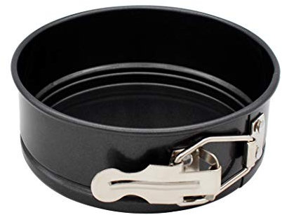 Abcsea 1 Pezzo Stampo per Dolci, Teglie per Dolci, Stampi per Dolci da Forno, Tortiera Apribile 12 cm, Senza PFOA, Robusto Acciaio al Carbonio da 1 mm, 1 Fondo