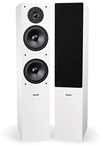Fluance Elite High Definition Two-Way Floorstanding Loudspeakers for 2-Channel Stereo Listening or Home Theater System - White/Pair