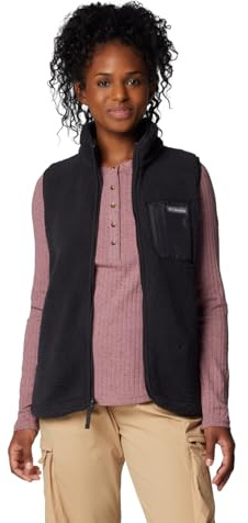 Columbia Couche extérieure en polypolaire West Bend Vest II, poches sécurisées, ourlet personnalisable, fermeture à glissière à accès rapide, détails durables - Femmes
