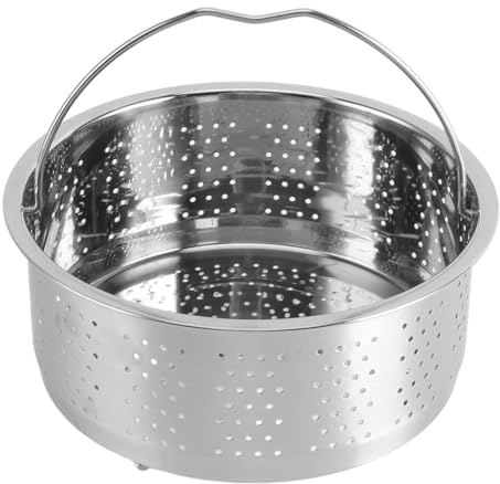 Cestino per cottura a vapore, antiaderente, per verdure con manico, inserto per cottura a vapore in acciaio inox per pentole, inserto per cottura a vapore per rimuovere lo zucchero (13,8 cm)