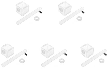 Lot de 5 mini fourmis - Pour fourmis - Petite colonie - Avec tube à essai - Avec tube à essai - Pour fourmis - Maison de ferme - Tubes en verre