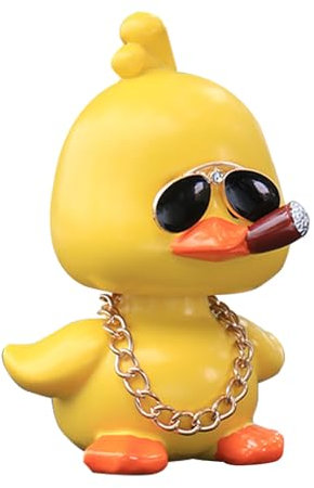 Tongyixin Wackeldackel Gelbe Ente Wackelfigur Auto,wackelfiguren fürs Auto,wackelkopf Figur Auto,Lustige Geschenke für Männer Frauen Familie und Freunde(Broßer Bruder)