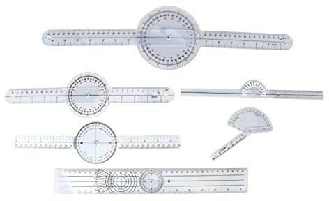 Goniomètre à Doigt, Goniomètre Médical 6PCS Multifonction pour les Physiothérapeutes