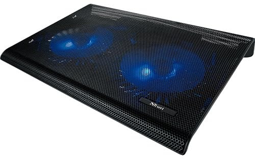 Base di raffreddamento - Base per notebook fino a 17,3, dispone di 2 ventole e LED blu, ideale per migliorare le prestazioni.