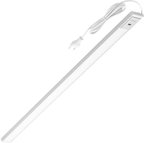 Oktaplex Riva Luminaire sous plan LED 90 cm à intensité variable blanc neutre 760 lm plat Éclairage de cuisine avec capteur Luminaire sous meuble 9,9 W argent