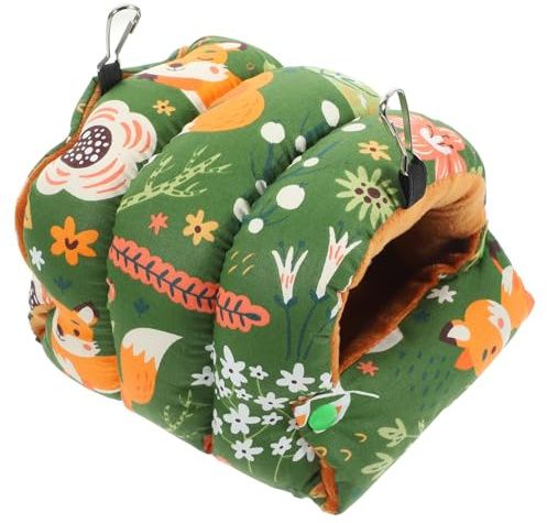 SHINEOFI Hamaca Nido Cálida para Cama de Invierno Aislante y Casa Colgante de Peluche para Pájaros Refugio Térmico Grueso para Jaulas de Agapornis y Periquitos