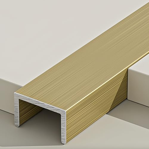 Coayuou Edge Protection Aluminium U Profile 100cm* 3 Pcs Metal Edging Strip Tile Edging Trim Perfect For Home Renovation Easy Installation For Sharp Edges On Tiles, Laminate & More(Bronze,10mm)