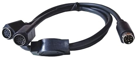 Nucelit DIN 8-stifts splitter kabel adapterkabel 8 stift S-videokabel för tangentbord och elektriskt piano dubbel utgång hörsel