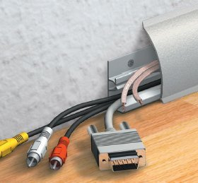 Wolfgang Niedergesess e.K. Kabelkanal Sockelleiste/Fußbodenleiste in 6 Dekoren [ALU, 9,6m] (Entspricht €6,51/Meter)